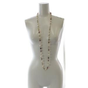 CHANEL ネックレス フェイクパール ココマーク マルチカラー A16K