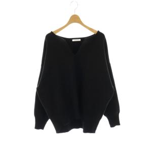 25AW ×_shirabe.s_ スウェットライクスキッパーニット プルオーバー F ブラック /DF