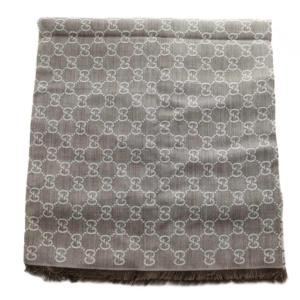 GUCCI ストール マフラー GG柄 グレー 281942