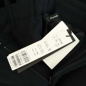 M-Premier BLACK センタープレステーパードパンツ ストレッチ 36 ブラック /MY OS