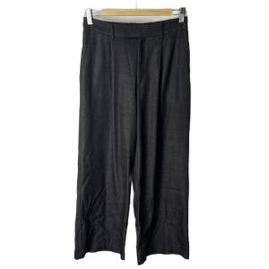 23区vingt-trois 23SS デニムライクシャンブレー ワイドパンツ 38 ブラック FY