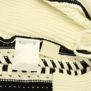 Diagram GRACE CONTINENTAL レースアップニットトップ セーター 長袖 Vネック ボリュームスリーブ 36 ホワイト /MY OS