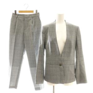 チェック スーツ ジャケット パンツ セットアップ 38 グレー /AB OS