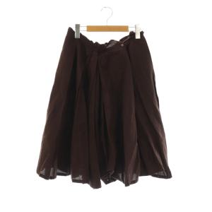 ライカ期 リネンコットン スカート 36 ブラウン