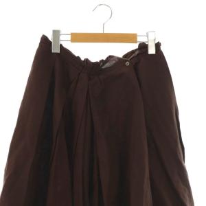 DRIES VAN NOTEN ライカ期 リネンコットン スカート 36 ブラウン