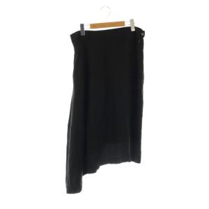 ヨウジヤマモト シルク混スカート 3 ブラック /DO OS