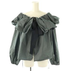 24AW バルーンオフショルジップブラウス ジップアップ 長袖 F グレー /HK OS