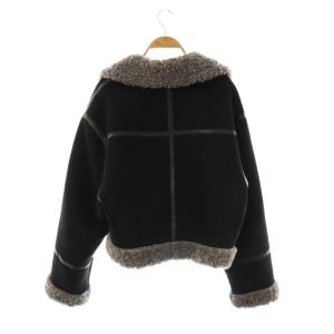 MURUA 24AW スウェードフェイクムートンショートジャケット ライダース F ブラック /DF OS