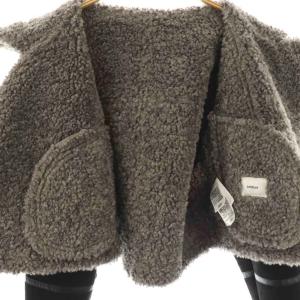 MURUA 24AW スウェードフェイクムートンショートジャケット ライダース F ブラック /DF OS