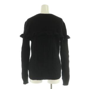 POLO RALPH LAUREN カシミヤ混 フリル ニット セーター 長袖 M ブラック /MY OS