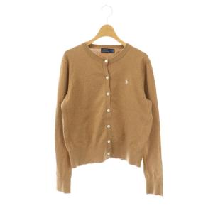 クルーネックカーディガン ニット 長袖 M ベージュ /HK OS
