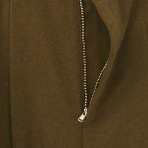 Adam et Rope' 24AW ウールmixワイドストレートスラックス パンツ タック 36 カーキ /HK OS