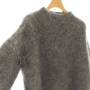 ATON ウール モヘヤ混 ニット セーター 02 グレー /ES OS