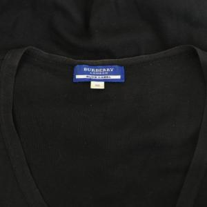 BURBERRY LONDON Vネック カーディガン ニット 長袖 コットン 38 ブラック /MY OS
