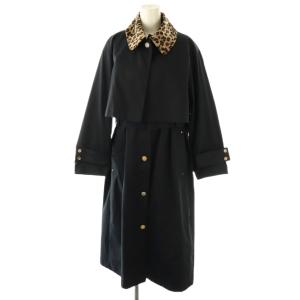 24AW 3WAYトレンチコート ロングコート ベルト付き 36 ネイビー /DF OS