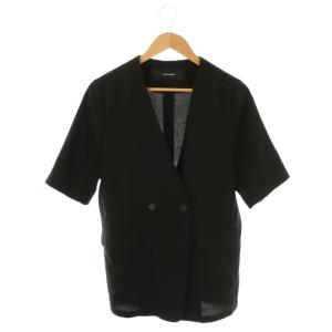 24SS アイアスストレッチハーフスリーブジャケット ダブル ブラック /DO OS