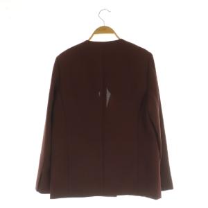 MILA OWEN MILAOWEN ワンボタンノーカラースーツUPジャケット 背抜き 0 ボルドー /MY OS