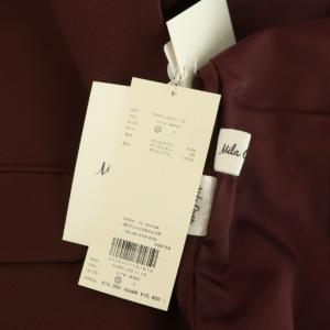 MILA OWEN MILAOWEN ワンボタンノーカラースーツUPジャケット 背抜き 0 ボルドー /MY OS