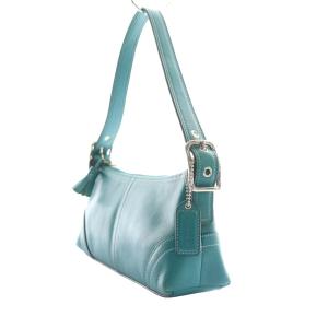 COACH ハンプトンズ Hampton's ワンショルダーバッグ ハンド ターコイズ 8A64 /SS OS