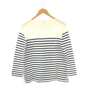 A.P.C. IENA別注 ボーダーカットソー Tシャツ 長袖 M ホワイト ブルー /DF OS
