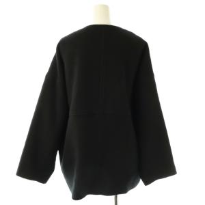 JOURNAL STANDARD 23AW スーパー140ビーバーノーカラーショートコート アウター 36 ブラック /HK OS