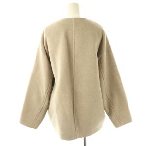 NOBLE 23AW MTRカラーレスジップショートコート ノーカラー 36 ベージュ /HK OS