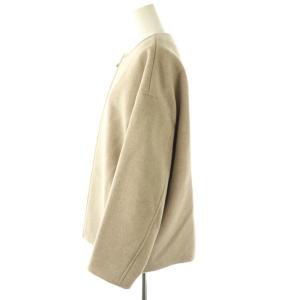 NOBLE 23AW MTRカラーレスジップショートコート ノーカラー 36 ベージュ /HK OS