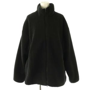 24AW バックロゴボアブルゾン フリースジャケット オーバーサイズ 36 ブラック /ES OS