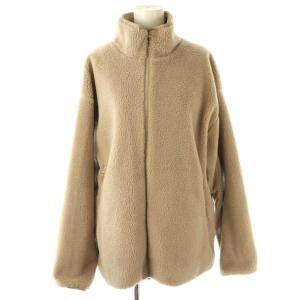 24AW バックロゴボアブルゾン フリースジャケット オーバーサイズ 36 ベージュ /ES OS