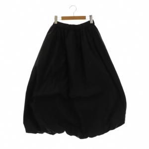 25SS ウォッシャブルバルーンイージースカート ロング F ブラック /HK OS