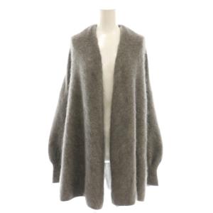 ファーニットパフカーディガン グレー /DF OS