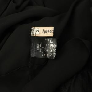 Apuweiser-riche 24SS フリルショートブラウス ノースリーブ リボン 2 ブラック /MY OS