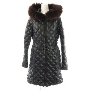 DEADIA ファー付きキルティングダウンコート 03 ブラック