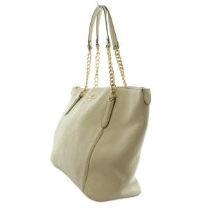 COACH アヴァ チェーン トートバッグ Ava Chain Tote レザー 白 ホワイト F87775 /SS