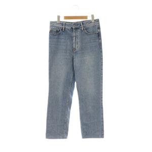 24SS スリム クロップドデニム パンツ テーパード 38 ブルー /HK OS