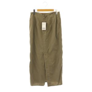 badass スカート ロング タイト スリット 38 カーキ /HK OS