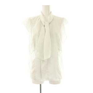24AW ラッフルタイブラウス ノースリーブ 2 ホワイト /DF OS