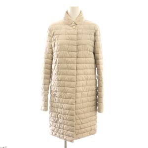 ナイロン ダウンコート 40 グレージュ