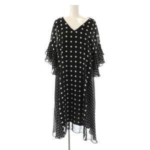 ドットコンビドレス ワンピース 38 ブラック ホワイト /DO OS