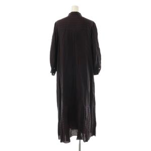 Grace Class サッカーボーダーシャツワンピース 38 ブラウン ブラック /ES OS