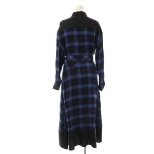 Diagram GRACE CONTINENTAL チェックコンビワンピース 38 ネイビー マルチカラー /ES OS