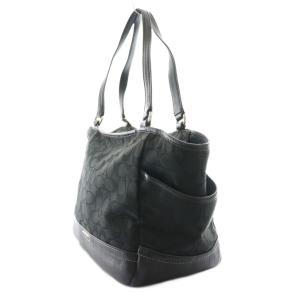 COACH シグネチャーキャンバス×レザートートバッグ 黒 ブラック F23297 /SS OS