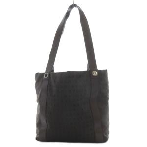 BVLGARI ロゴマニア キャンバス トートバッグ ショルダーバッグ ダークブラウン /YO25