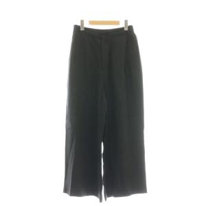 25SS fibril linen 混 フレアパンツ 38 黒 ブラック /AB OS