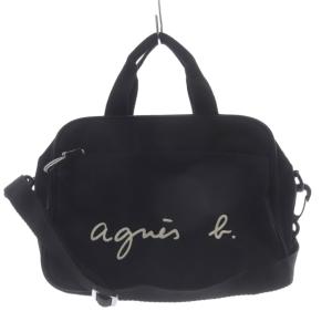 ナイロン ショルダーバッグ ロゴ 黒 ブラック /SR