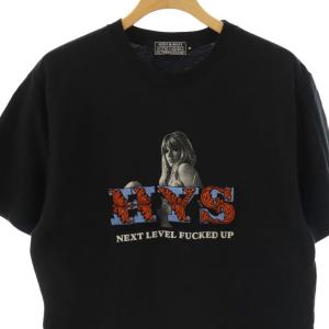 HYSTERIC GLAMOUR 25SS NEXT LEVEL刺繍 Tシャツ カットソー M ブラック /DF OS SH