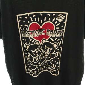 HYSTERIC GLAMOUR HYS PARTY オーバーサイズTシャツ カットソー F ブラック アイボリー レッド /DO OS
