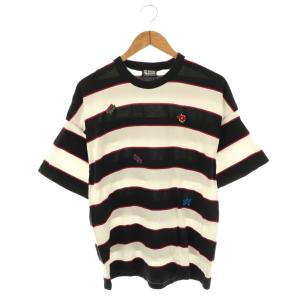 LOGO SCRATCH刺繍 Tシャツ カットソー F ブラック ホワイト レッド マルチカラー /DO
