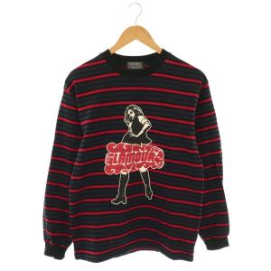 VIXEN GIRL Tシャツ カットソー 長袖 S ブラック レッド ネイビー /DO OS SH