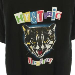 HYSTERIC GLAMOUR 24SS CAT SCRATCH FEVER オーバーサイズTシャツ カットソー F ブラック マルチカラー